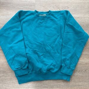 Vintage Levi Strauss & Co‎ Sweatshirt L Teal Made in USA 90s Crewneck Pullover